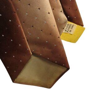 Vintage 1970s NECKTIE  3.5" Wide 54" TIE 2 Tone Slick Polyester Brown